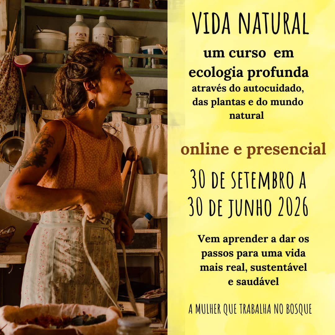 curso vida natural, a mulher que trabalha no bosque